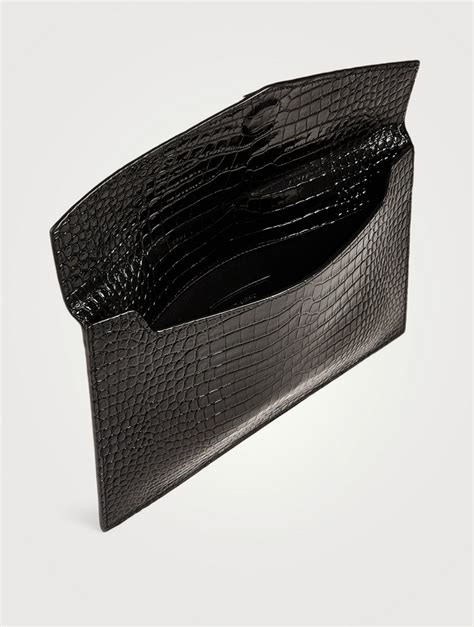 ysl envelope black hardware|ysl crocodile envelope bag.